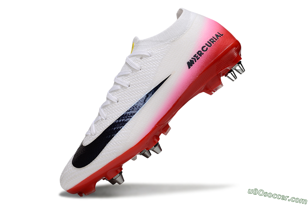 Nike Air Zoom Mercurial Vapor 16 Elite SG Soft Ground Soccer Cleats - White/Black/Red 5
