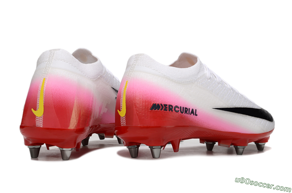 Nike Air Zoom Mercurial Vapor 16 Elite SG Soft Ground Soccer Cleats - White/Black/Red 6