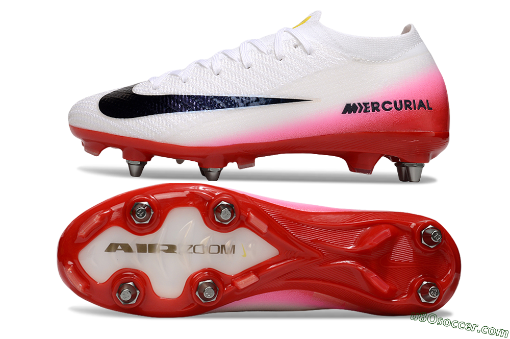 Nike Air Zoom Mercurial Vapor 16 Elite SG Soft Ground Soccer Cleats - White/Black/Red 0