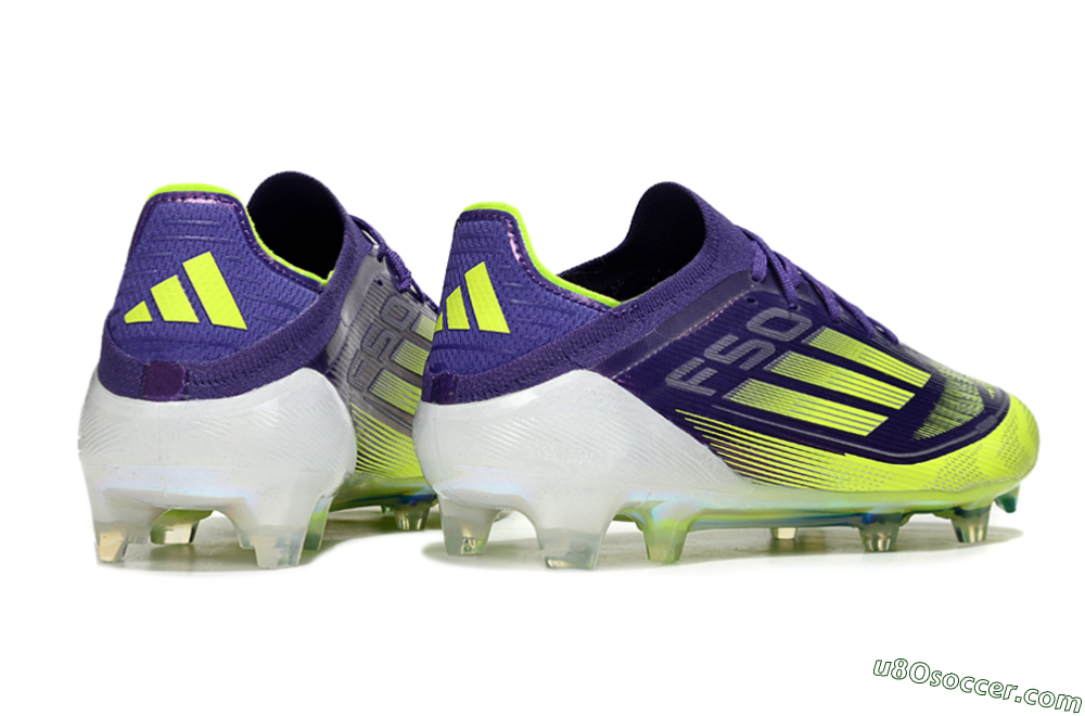 Adidas F50 Elite FG Firm Ground Soccer Cleats - Purple/Yellow/White 6