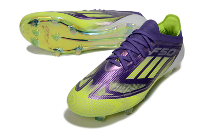 Adidas F50 Elite FG Firm Ground Soccer Cleats - Purple/Yellow/White