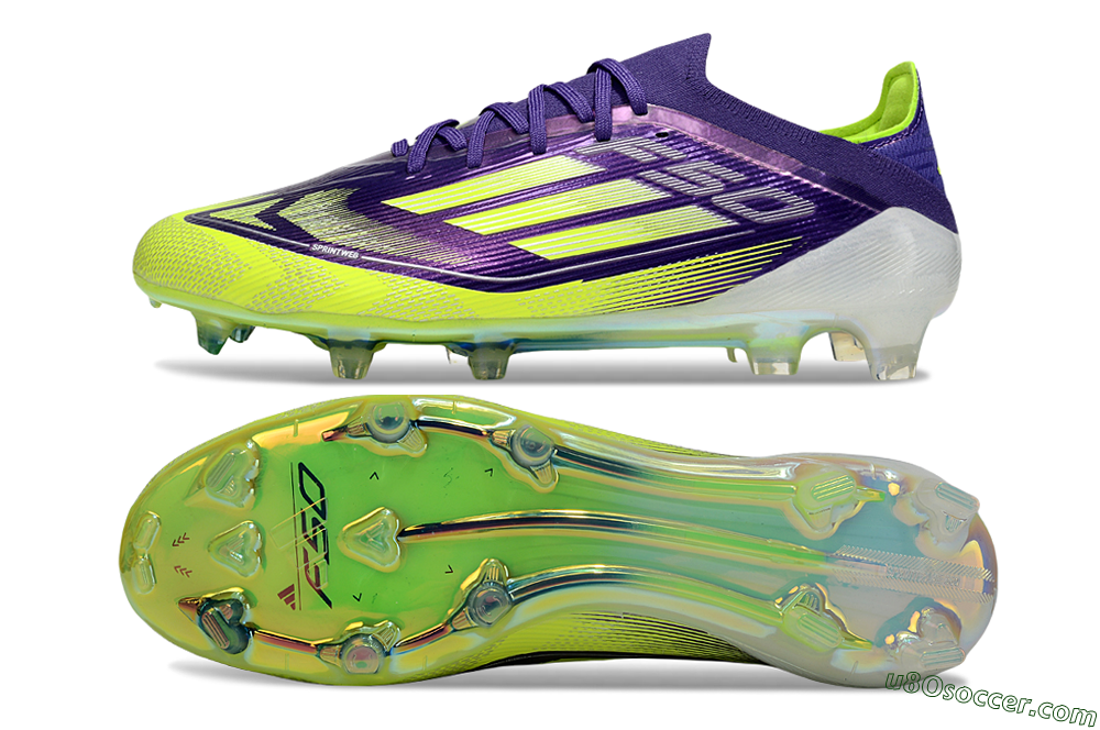 Adidas F50 Elite FG Firm Ground Soccer Cleats - Purple/Yellow/White 0