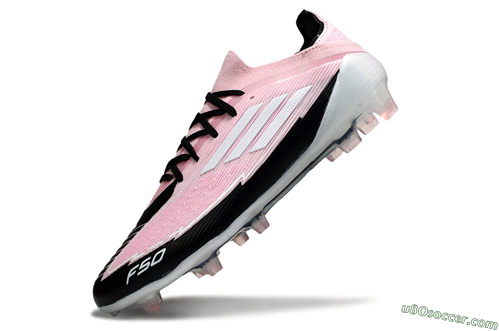 Messi x Adidas F50 Elite FG Firm Ground Soccer Cleats - Pink/Black/Whtie 5