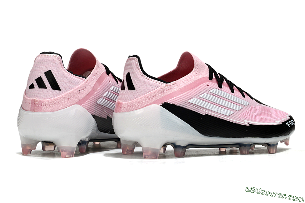 Messi x Adidas F50 Elite FG Firm Ground Soccer Cleats - Pink/Black/Whtie 6