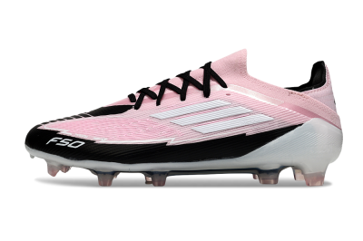 Messi x Adidas F50 Elite FG Firm Ground Soccer Cleats - Pink/Black/Whtie