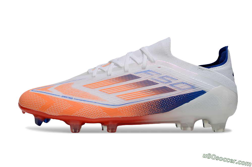 Adidas F50 Elite FG Firm Ground Soccer Cleats - White/Red/Blue 2