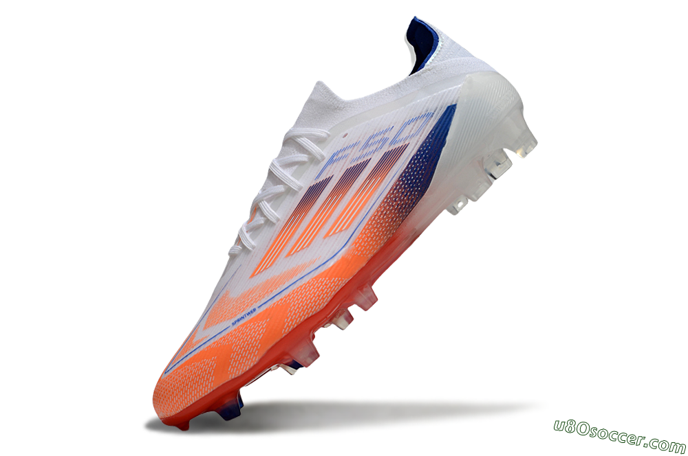 Adidas F50 Elite FG Firm Ground Soccer Cleats - White/Red/Blue 5