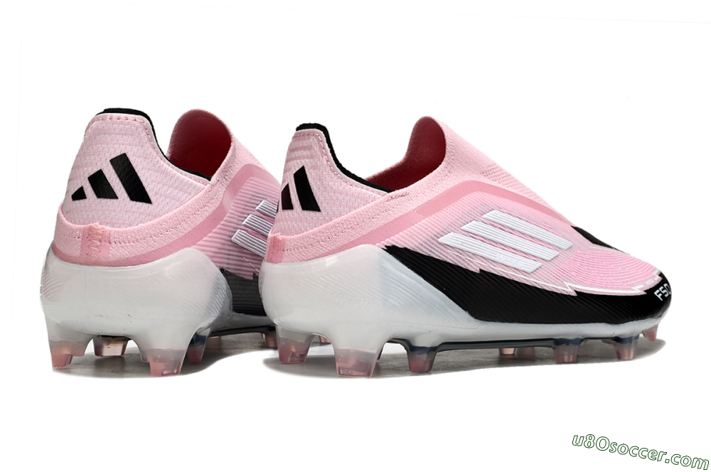 Messi x Adidas F50 Elite Laceless FG Firm Ground Soccer Cleats - Pink/Black/Whtie 6