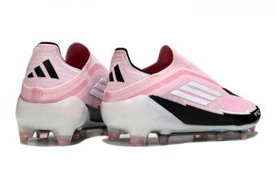 Messi x Adidas F50 Elite Laceless FG Firm Ground Soccer Cleats - Pink/Black/Whtie
