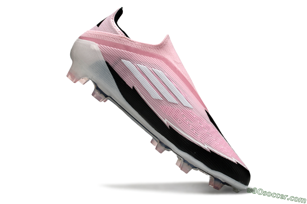 Messi x Adidas F50 Elite Laceless FG Firm Ground Soccer Cleats - Pink/Black/Whtie 4