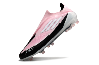Messi x Adidas F50 Elite Laceless FG Firm Ground Soccer Cleats - Pink/Black/Whtie