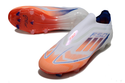 Adidas F50 Elite Laceless FG Firm Ground Soccer Cleats - White/Red/Blue