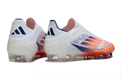 Adidas F50 Elite Laceless FG Firm Ground Soccer Cleats - White/Red/Blue