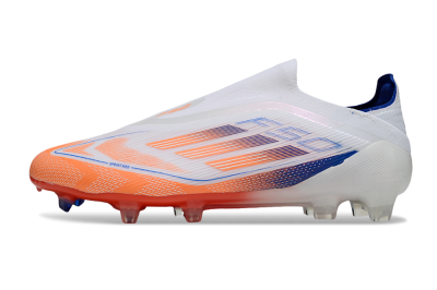 Adidas F50 Elite Laceless FG Firm Ground Soccer Cleats - White/Red/Blue