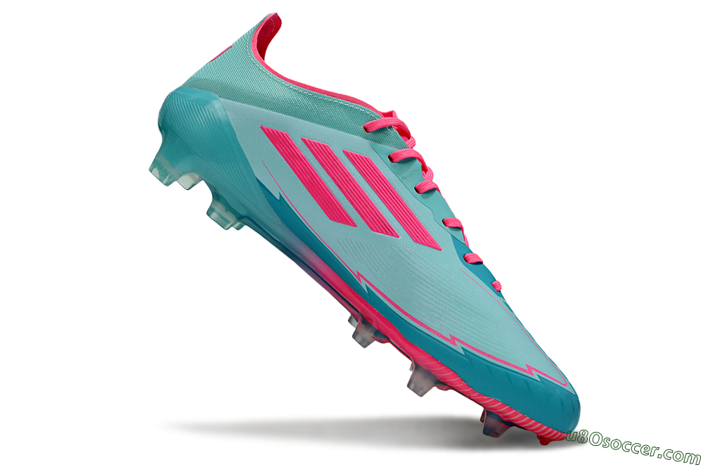 Messi x Adidas F50 Elite FG Firm Ground Soccer Cleats - Jade/Pink/Blue 4