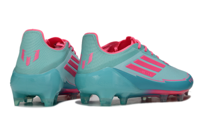Messi x Adidas F50 Elite FG Firm Ground Soccer Cleats - Jade/Pink/Blue
