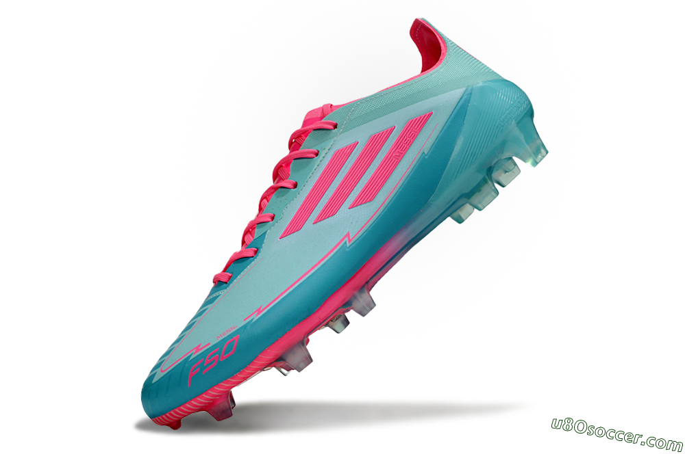 Messi x Adidas F50 Elite FG Firm Ground Soccer Cleats - Jade/Pink/Blue 5