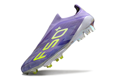 Adidas F50+ Elite Lightstrike Laceless FG Firm Ground Soccer Cleats - Purple/White/Yellow
