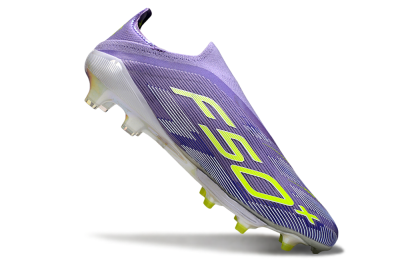 Adidas F50+ Elite Lightstrike Laceless FG Firm Ground Soccer Cleats - Purple/White/Yellow