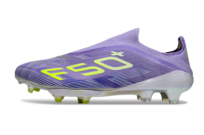 Adidas F50+ Elite Lightstrike Laceless FG Firm Ground Soccer Cleats - Purple/White/Yellow