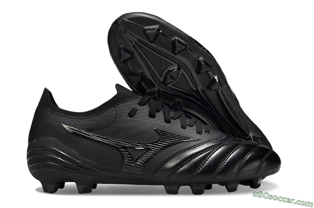 Mizuno Morelia Neo 4 FG Firm Ground Soccer Cleats - Black/Black/Black 1