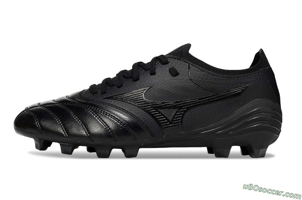 Mizuno Morelia Neo 4 FG Firm Ground Soccer Cleats - Black/Black/Black 2