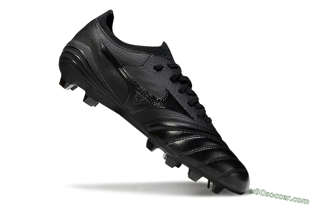 Mizuno Morelia Neo 4 FG Firm Ground Soccer Cleats - Black/Black/Black 4