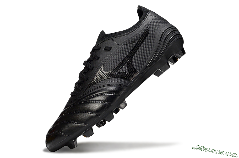 Mizuno Morelia Neo 4 FG Firm Ground Soccer Cleats - Black/Black/Black 5