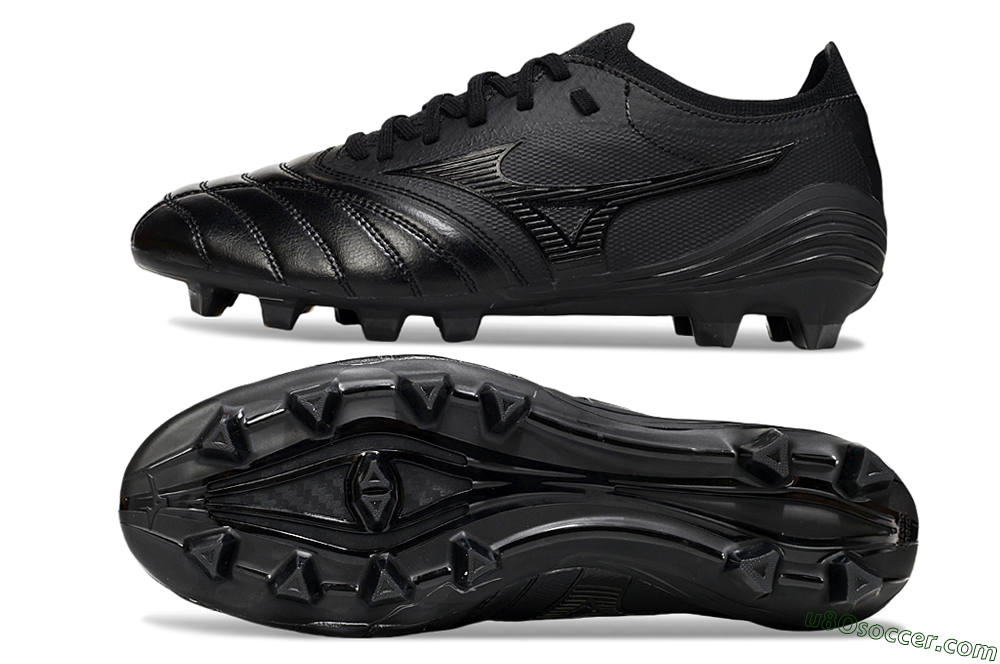 Mizuno Morelia Neo 4 FG Firm Ground Soccer Cleats - Black/Black/Black 0