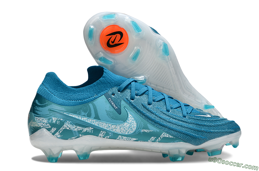 Nike Phantom GX 2 Elite FG Firm Ground Soccer Cleats - Jade/White/Blue 1