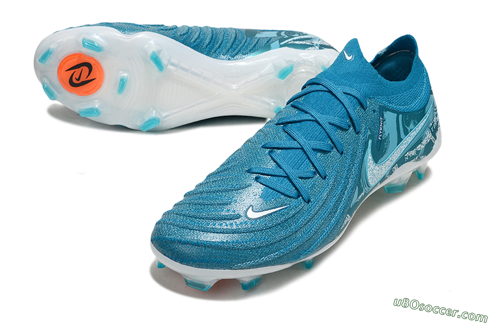 Nike Phantom GX 2 Elite FG Firm Ground Soccer Cleats - Jade/White/Blue 3