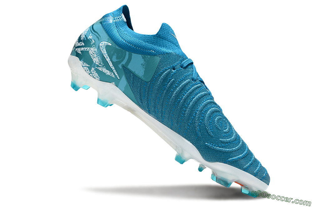 Nike Phantom GX 2 Elite FG Firm Ground Soccer Cleats - Jade/White/Blue 4