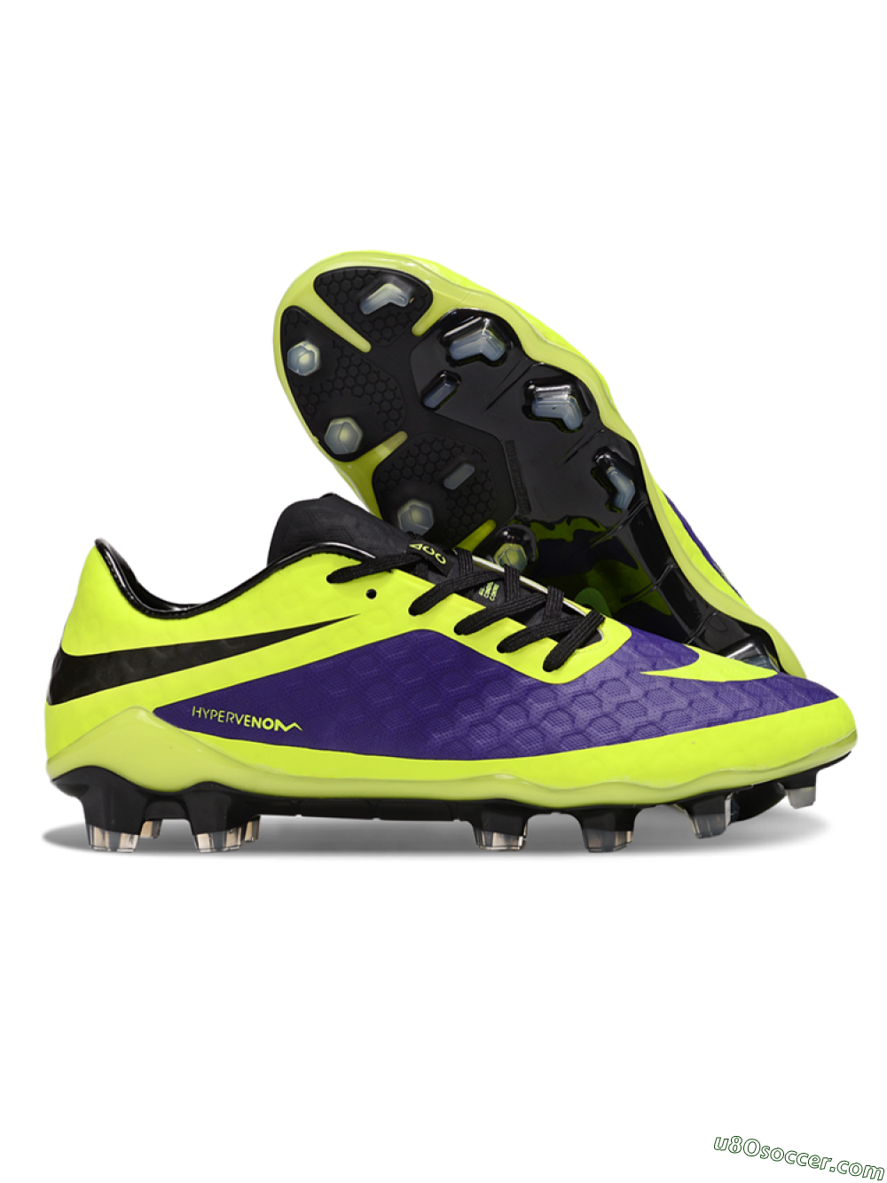 Nike Hypervenom Phantom FG Firm Ground Soccer Cleats - Yellow/Purple/Black 1