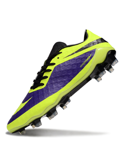Nike Hypervenom Phantom FG Firm Ground Soccer Cleats - Yellow/Purple/Black