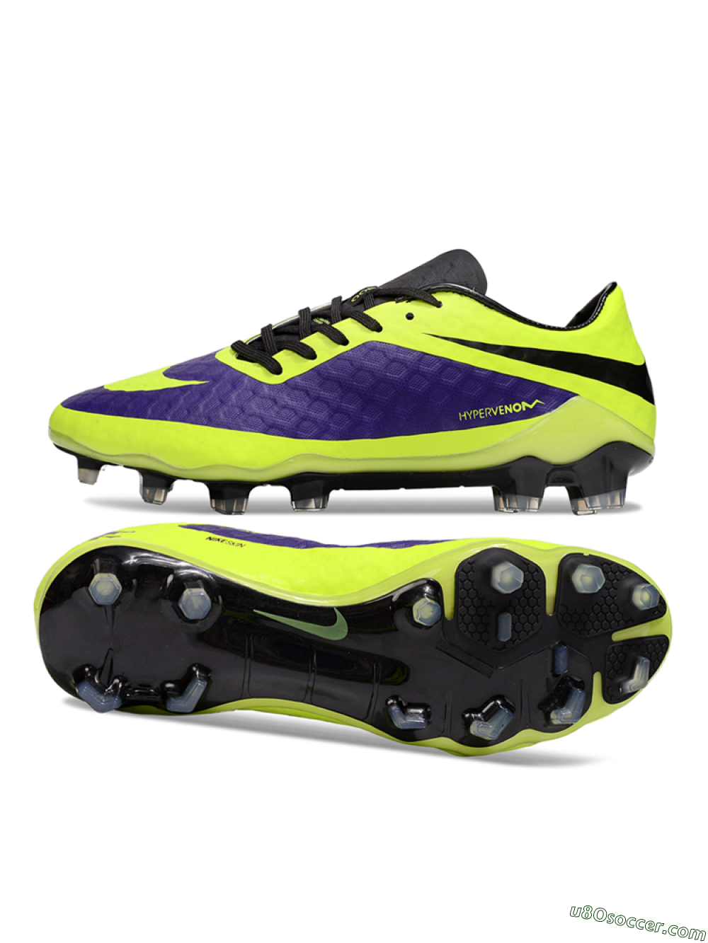 Nike Hypervenom Phantom FG Firm Ground Soccer Cleats - Yellow/Purple/Black 0