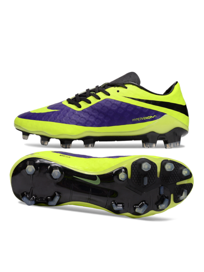 Nike Hypervenom Phantom FG Firm Ground Soccer Cleats - Yellow/Purple/Black