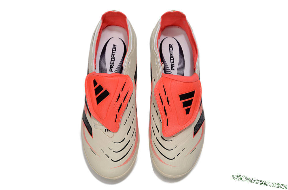 Adidas Predator Elite Foldover Tongue TF Artificial Turf Soccer Shoes - Beige/Black/Red 4