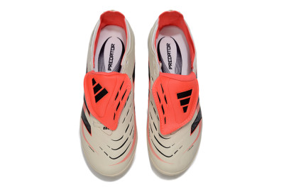Adidas Predator Elite Foldover Tongue TF Artificial Turf Soccer Shoes - Beige/Black/Red