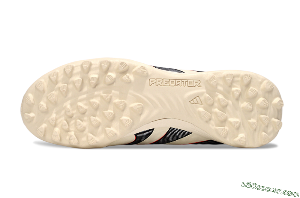 Adidas Predator Elite Foldover Tongue TF Artificial Turf Soccer Shoes - Beige/Black/Red 6