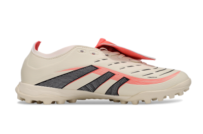 Adidas Predator Elite Foldover Tongue TF Artificial Turf Soccer Shoes - Beige/Black/Red