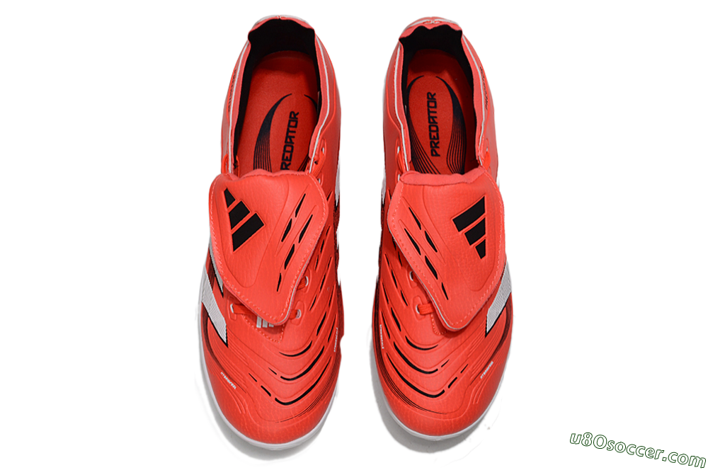 Adidas Predator Elite Foldover Tongue TF Artificial Turf Soccer Shoes - Red/White/Black 4