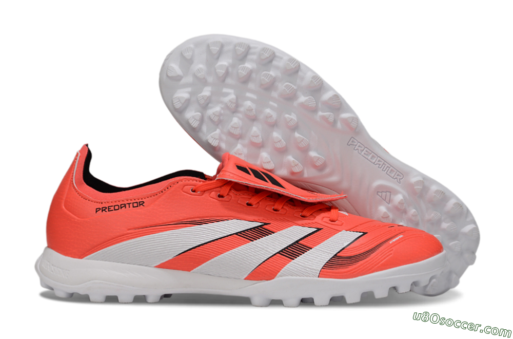 Adidas Predator Elite Foldover Tongue TF Artificial Turf Soccer Shoes - Red/White/Black 1