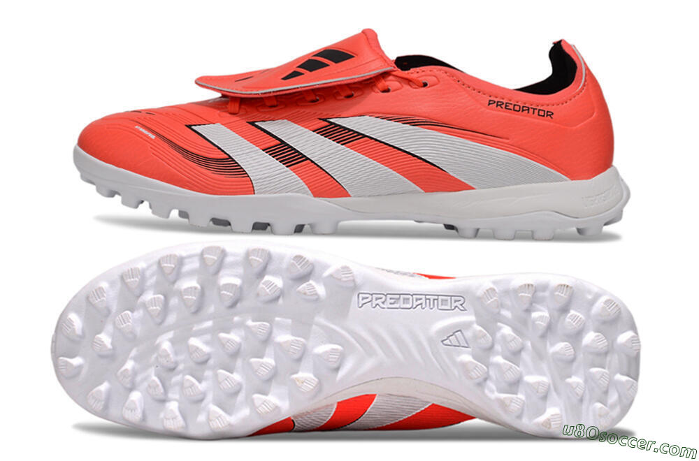 Adidas Predator Elite Foldover Tongue TF Artificial Turf Soccer Shoes - Red/White/Black 0