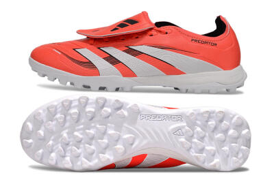Adidas Predator Elite Foldover Tongue TF Artificial Turf Soccer Shoes - Red/White/Black