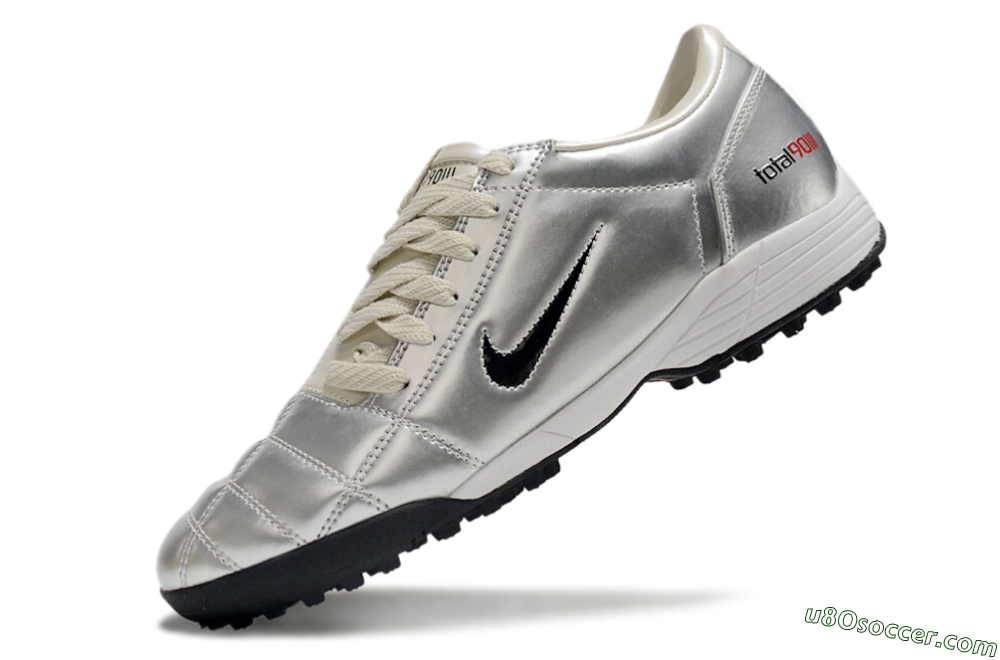 Nike Total 90 III TF Artificial Turf Soccer Shoes - Silver/Black/Red 5