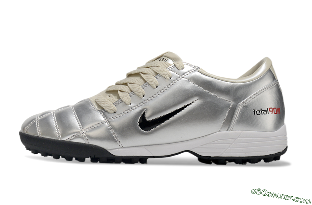 Nike Total 90 III TF Artificial Turf Soccer Shoes - Silver/Black/Red 2