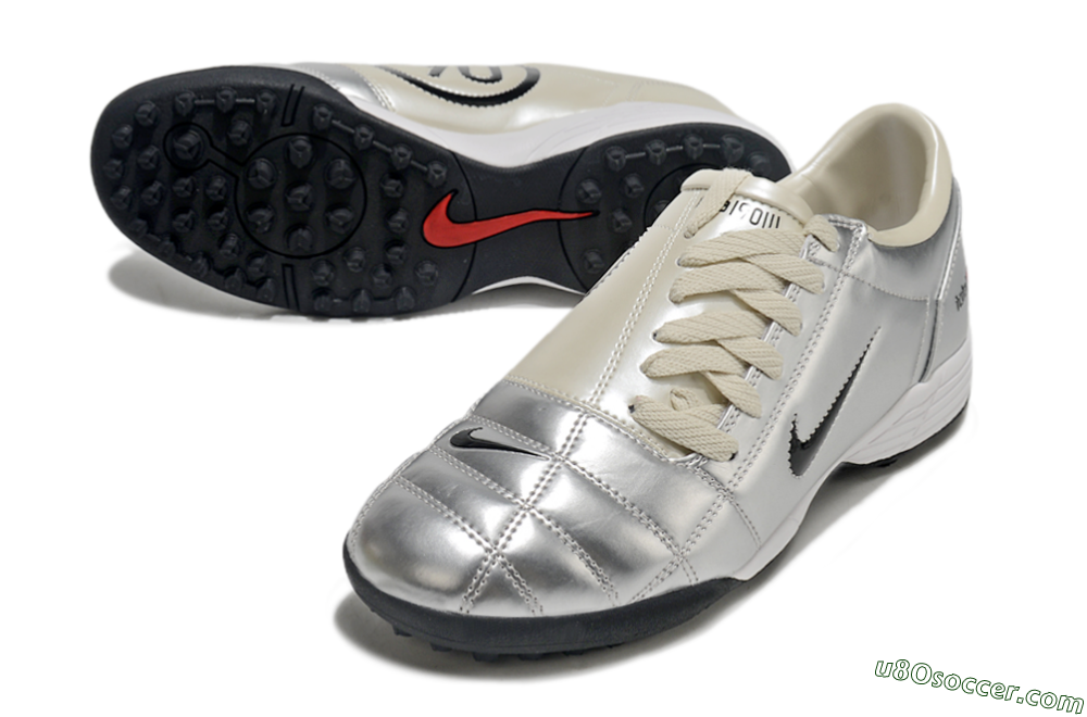 Nike Total 90 III TF Artificial Turf Soccer Shoes - Silver/Black/Red 3