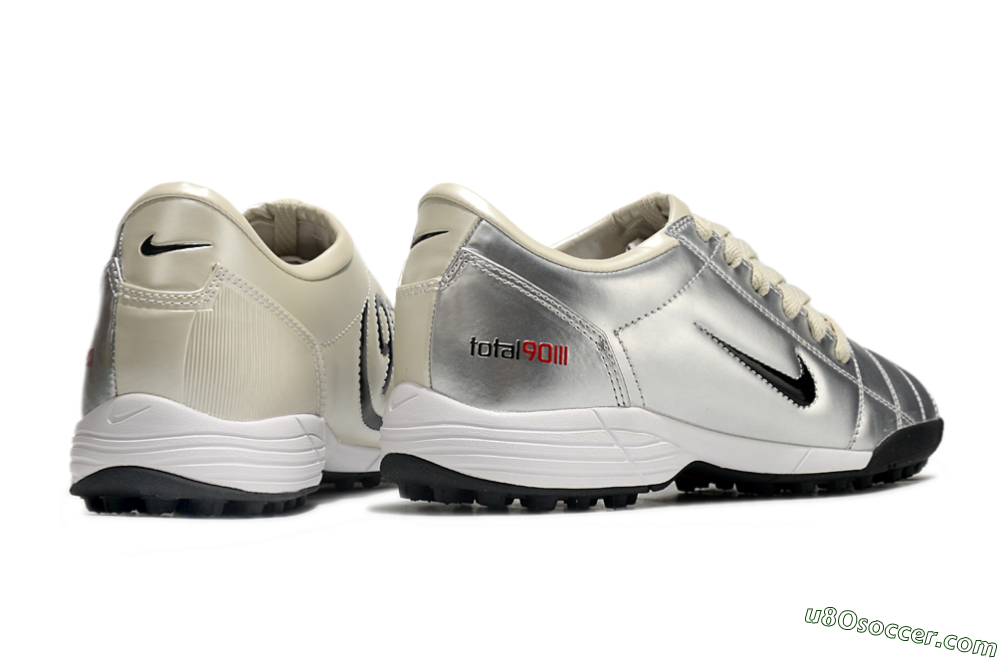 Nike Total 90 III TF Artificial Turf Soccer Shoes - Silver/Black/Red 6