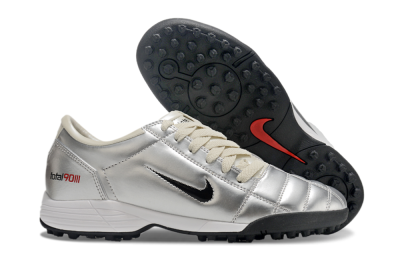 Nike Total 90 III TF Artificial Turf Soccer Shoes - Silver/Black/Red