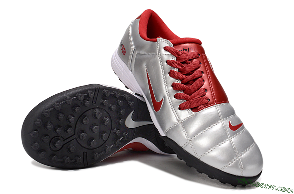 Nike Total 90 III TF Artificial Turf Soccer Shoes - Silver/Red/Black 4